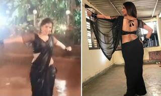 Video: काली साड़ी पहनकर बारिश में भीगीं पूनम दुबे , 'टिप टिप बरसा पानी' पर बोल्ड डांस