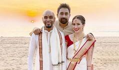 Raghu Ram Ties The Knot With Natalie Di Lucio in a South Indian Ceremony