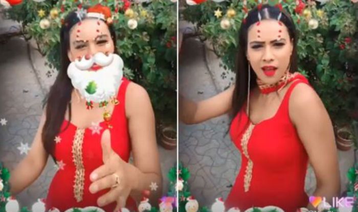 Christmas 2018: Nia Sharma Looks Hot in a Red Suit, Wishes Her Fans Merry Christmas- Watch Video Christmas 2018: Nia Sharma Looks Hot in a Red Suit, Wishes Her Fans Merry Christmas- Watch Video