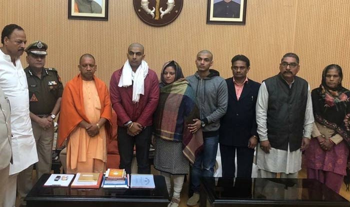 Bulandshahr Violence CM Yogi Meets Slain Inspector Subodh Singh's Family at His Residence
