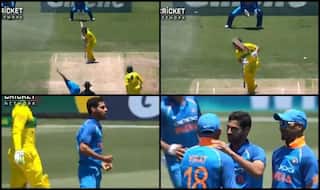 1st ODI: Timber! Bhuvi Consumes Finch With a Peach | WATCH