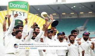 'Pandya Cropped Deliberately?' Netizens Feel so After Tendulkar Lauds India's Historic Win With Congratulatory Tweet | SEE PIC