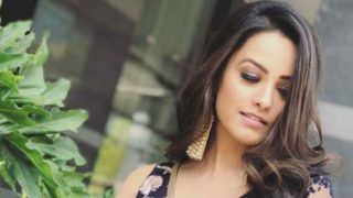 Television Hotness Anita Hassanandani Looks Hot in See-through Royal Blue Saree as She Poses Sensuously on The Sets of Naagin 3