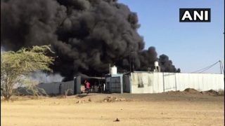MP: Massive Fire Breaks Out at Tyre Factory in Mandsaur, no Casualties Reported