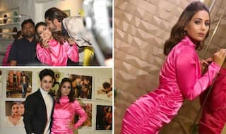 In Pics: Hina Khan Ups The Glam Quotient in Short Pink Dress at Dabboo Ratnani Calendar 2019 Launch