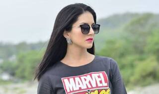 Sunny Leone Looks Jaw-dropping Gorgeous in Marvel Inspired Jumpsuit And Pink Lips