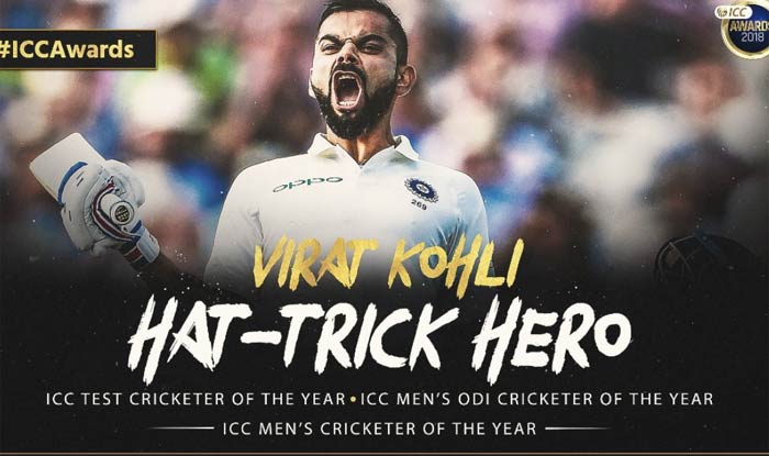 Virat Kohli Creates History at ICC Awards 2018, Becomes First Cricketer to Win Three ... ICC Awards 2018: From Virat Kohli to Rishabh Pant, Kane Williamson to Aaron Finch; Here's Complete List of Award Winners