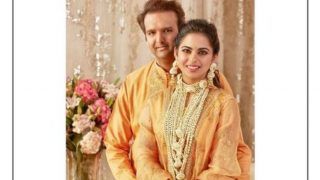 Isha Ambani-Anand Piramal Twin in Sabyasachi Style at Their Haldi Ceremony, See Pics