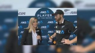 New Zealand Batsman Martin Guptill Interviewed by Wife Laura McGoldrick After Match-Winning Ton Against Bangladesh in 1st ODI | WATCH VIDEO