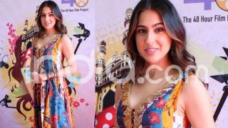 Sara Ali Khan Looks to-Die-For in Colourful Indo-Western Outfit, See Pictures Sara Ali Khan Looks to-Die-For in Colourful Indo-Western Outfit, See Pictures