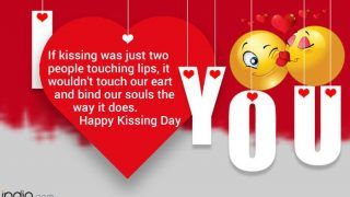 Happy Kiss Day 2019: गर्लफ्रेंड-ब्‍वॉयफ्रेंड के लिए परफेक्‍ट Kiss Day Messages, I Love You संग कहें दिल की बात...
