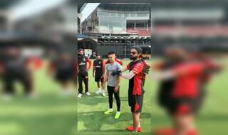 Two Legends, One Frame! Chhetri Joins Kohli & Co at RCB Camp | WATCH