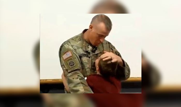 Emotional Reunion of a Military Dad And His 9-year-old Son Emotional Reunion of a Military Dad And His 9-year-old Son
