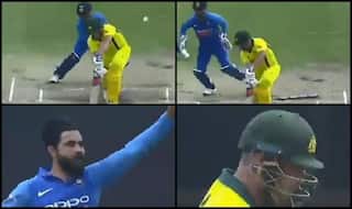 5th ODI: Jadeja Clean Bowls Finch With a Ripper | WATCH