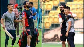 Virat Kohli Introduces Sunil Chhetri to RCB Players at MA Chinnaswamy Ahead of IPL 2019
