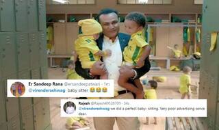 5th ODI: 'Where is Sehwag Now?' Babysitting ad Gets Roasted After India Lose | SEE POSTS
