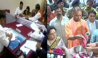 हेमा मालिनी ने मथुरा लोकसभा सीट से भरा पर्चा, सीएम योगी ने सपा, बसपा और कांग्रेस पर किए हमले