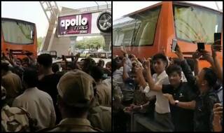 'Dhoni, Dhoni'! CSK Skipper Gets a God-Like Welcome on Reaching Jaipur | WATCH