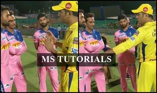 MS Coaching Centre! Dhoni Passing Tips to Royals' Cricketers is Breaking The Internet | WATCH