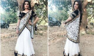 Akshara Singh Looks Drop-dead Gorgeous in Black And White Saree And Fans Can't Stop Gushing Over Her