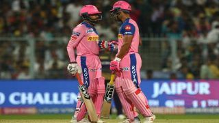 IPL 2019 Match Report: Riyan Parag, Varun Aaron Star as Rajasthan Royals Beat Kolkata Knight Riders by 3 Wickets to Keep Playoff Hopes Alive IPL 2019 Match Report: Riyan Parag, Varun Aaron Star as Rajasthan Royals Beat Kolkata Knight Riders by 3 Wickets to Keep Playoff Hopes Alive