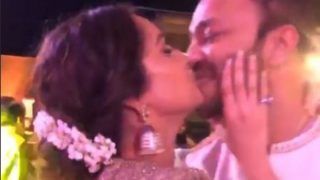 Ankita Lokhande Kisses Boyfriend Vicky Jain at Wedding Party, Video Goes Viral Ankita Lokhande Kisses Boyfriend Vicky Jain at Wedding Party, Video Goes Viral