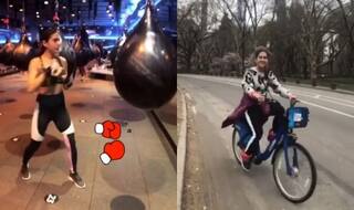 Sara Ali Khan Rides a Bike And Tries a Hand at Boxing in The Big Apple, Watch