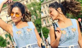 Hina Khan 'Paints The Sky Blue' With Her Dress as She Gets Playful With Her Hair