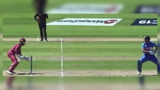 Shai Hope Misses Easy Stumping of MS Dhoni During India vs West Indies ICC Cricket World Cup 2019 Game at Old Trafford | WATCH VIDEO