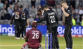 WC'Report: Williamson, Boult Star as NZ Survive Brathwaite Scare to Clinch Windies Thriller