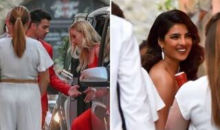 Sophie Turner, Joe Jonas Twin in Black, Priyanka Chopra Looks Stunning in White at Pre-wedding Bash
