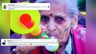 Old Indian Cricket Fan Cheering For Men in Blue During India vs Bangladesh ICC World Cup 2019 Match at Edgbaston Goes Viral on Twitter | SEE POSTS