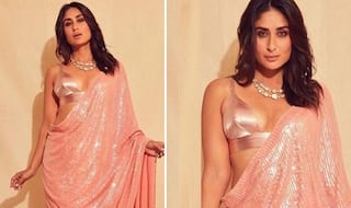 Kareena Kapoor Khan Looks to-Die- For in Dazzling Pink Saree by Manish Malhotra