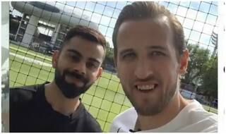 ICC World Cup 2019: इंग्लैंड फुटबाल स्टार हैरी केन ने कोहली के साथ खेला क्रिकेट, दी शुभकामनाएं
