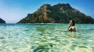 Television Hottie Krystle D'souza Sizzles in Black Bikini at Krabi Beach in Thailand