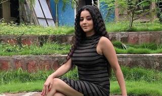 Bhojpuri Bombshell Monalisa Looks Uber Hot in High-slit Black Dress on The Sets of Nazar