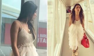 Nia Sharma Gives Twist to Her Airport Look in White Flurry Dress, Take a Look at Hot Pictures Here
