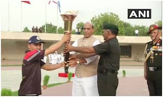 Rajnath Singh Lights 'Victory Flame' in Delhi, to be Merged With Eternal Flame on Kargil Vijay Diwas