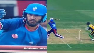 Yuvraj Singh Disappoints on His Debut in Global T20 Canada, Walks Back to Pavilion Despite Being Not Out During Toronto Nationals vs Vancouver Knights Match | WATCH VIDEO