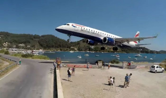 Viral Video: Airplane Lands Just a Few Feet Away From Tourist