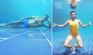 Ankita Konwar-Milind Soman's Sizzling Underwater Pool Pictures Turn up The Heat This Summer