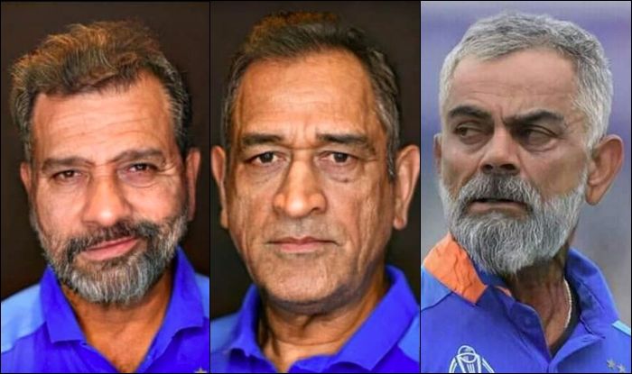 Indian Cricketers Faceapp Challenge Aged Old Looks Of Virat
