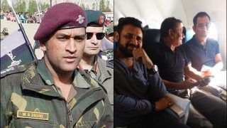 Exclusive Picture of Lieutenant Colonel Mahendra Singh Dhoni on Kashmir Bound Flight to Join Indian Army | SEE PHOTOS