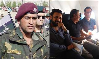 Exclusive Pictures of Lt. Col. MS Dhoni on Kashmir Bound Flight to Join Indian Army | SEE