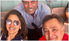 Neetu-Rishi Can't Contain Their Excitement as They Pose With Kapil Dev Ahead of IND VS SL Semi Final