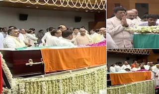 अरुण जेटली को बीजेपी मुख्‍यालय में केंद्रीय मंत्रियों, नेताओं और कार्यकर्ताओं ने दी श्रद्धांजलि