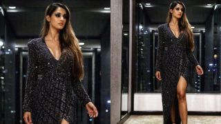 Disha Patani Shimmers in Black Outfit at Lakme Fashion Week