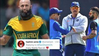 Hashim Amla Responds to Ravi Shastri's Comment on Retirement, Thanks Team India Head Coach And Refers to Him as 'Sir' | SEE POST