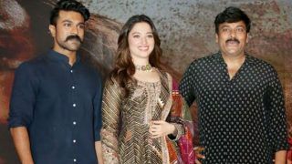 Cheeranjeevi With Sye Raa Narasimha Reddy Team at Teaser Launch Cheeranjeevi With Sye Raa Narasimha Reddy Team at Teaser Launch