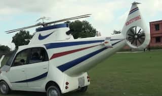 Bizarre:  Bihar Man Couldn't Afford a Helicopter so he Gives Tata Nano a 'Chopper' Look